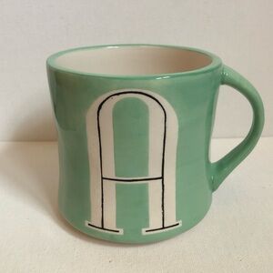 Anthropologie Colorway Mia Monogram Initial “A” Coffee Mug
